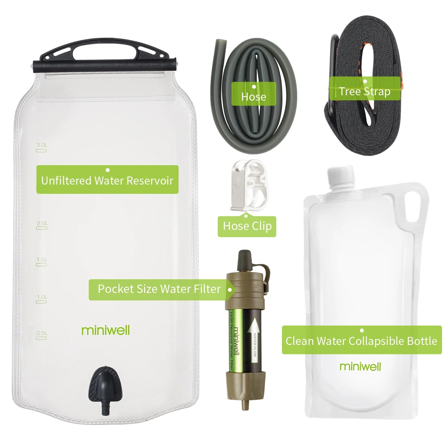Portable Outdoor Water Filter Survival Kit