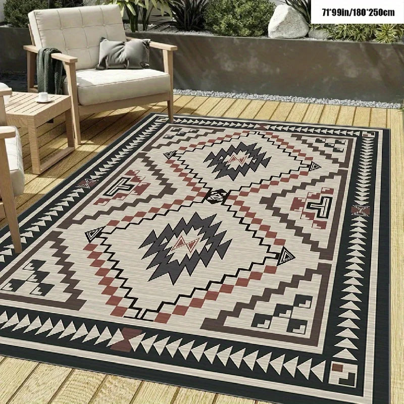 [Luxury RV Carpet] 1pc Luxury Portable Thin RV Camping Carpet | Outdoor Yard Garden Rug, Indoor Outdoor Entrance Non-slip