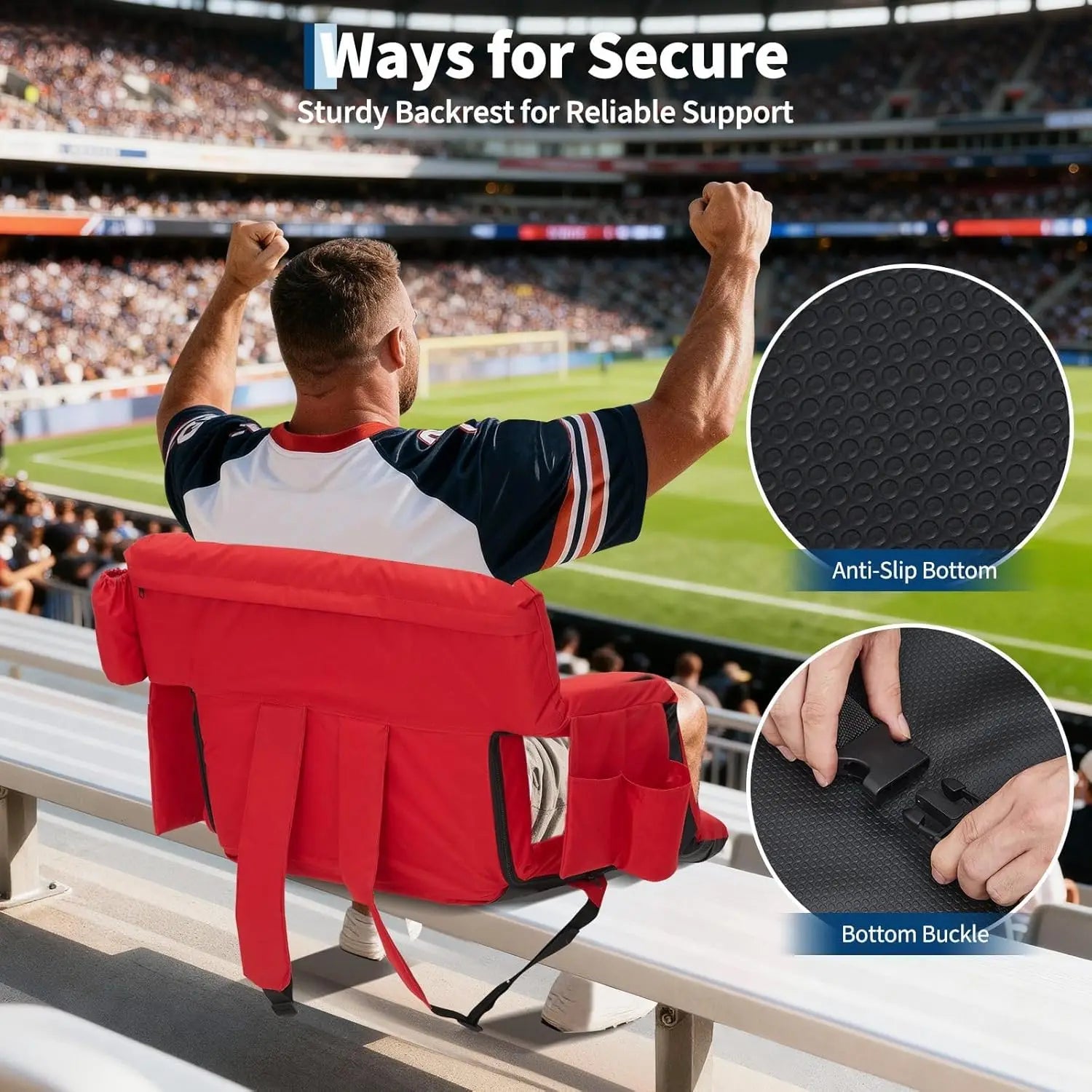 Portable Padded Stadium Seat Chair