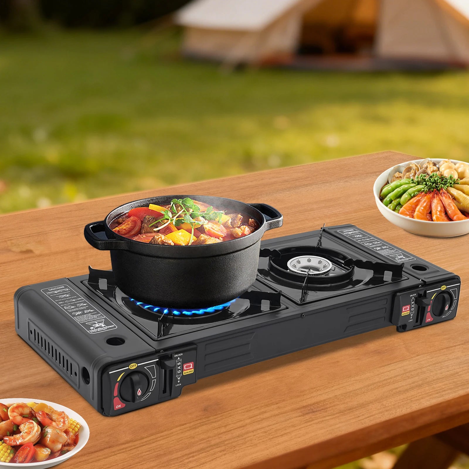 2 Burners Portable Gas Stove