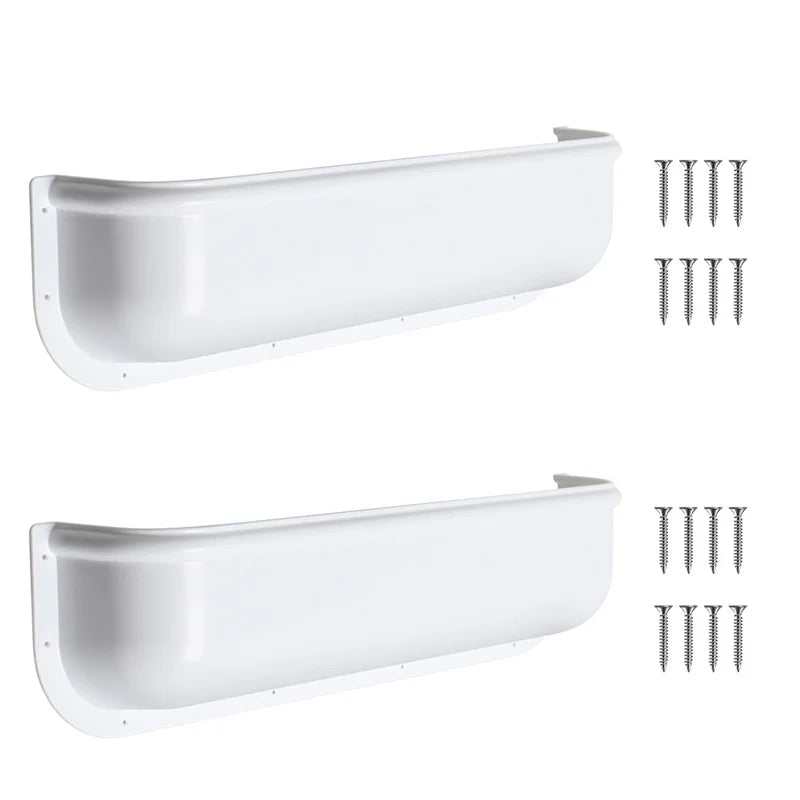 1/2PCS Camper Van Caravan White Storage Pocket Shelf Racking Universal Fit for RV Tools Barn Door with Fitting Screws UK