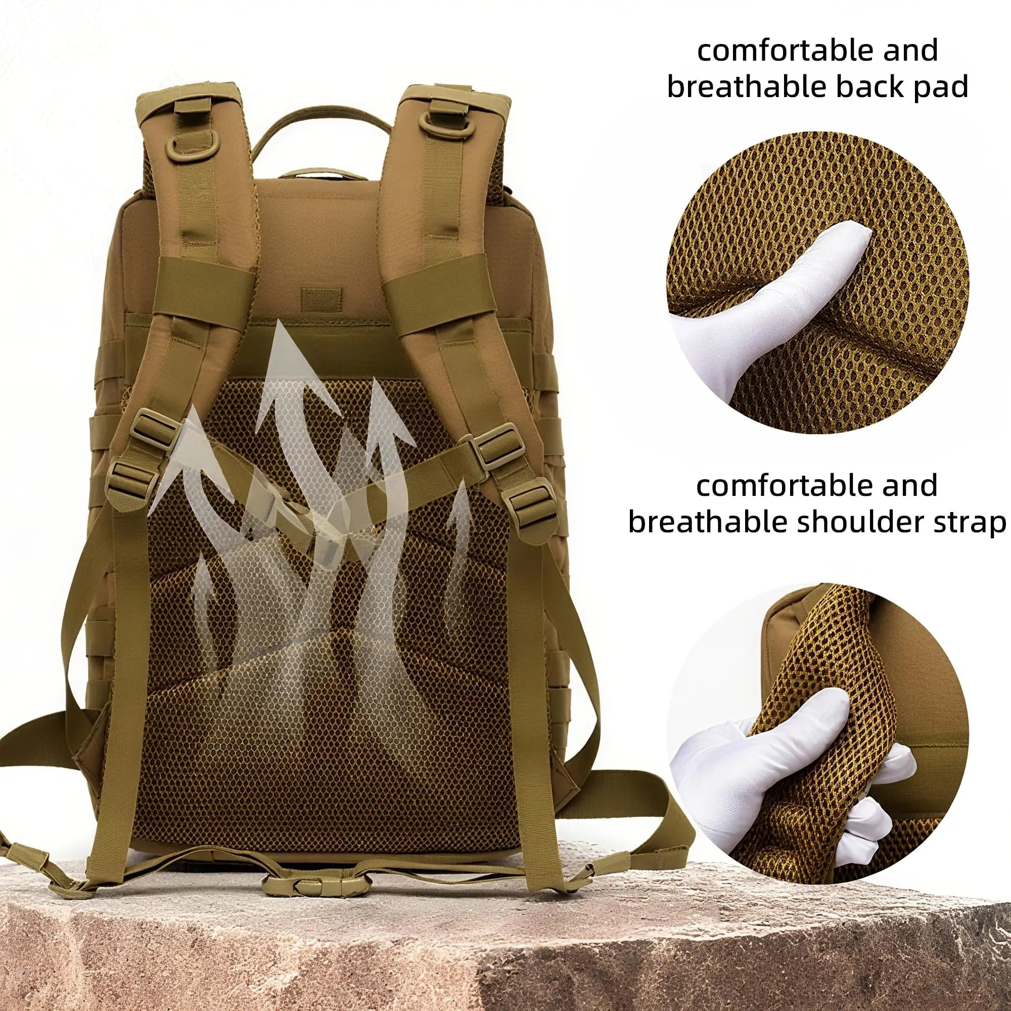 Camouflage Tactical Backpack With MOLLE Hiking Rucksack