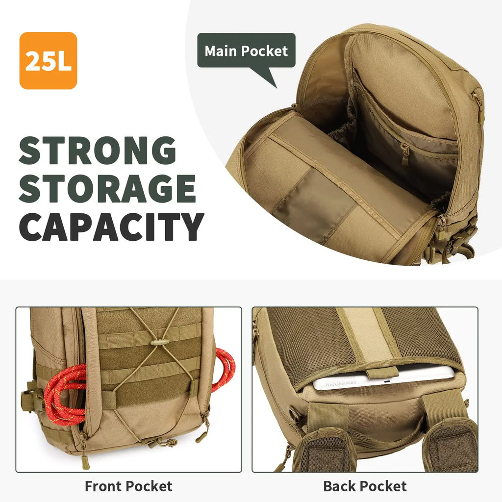 Tactical Backpack MOLLE System Hiking Rucksack