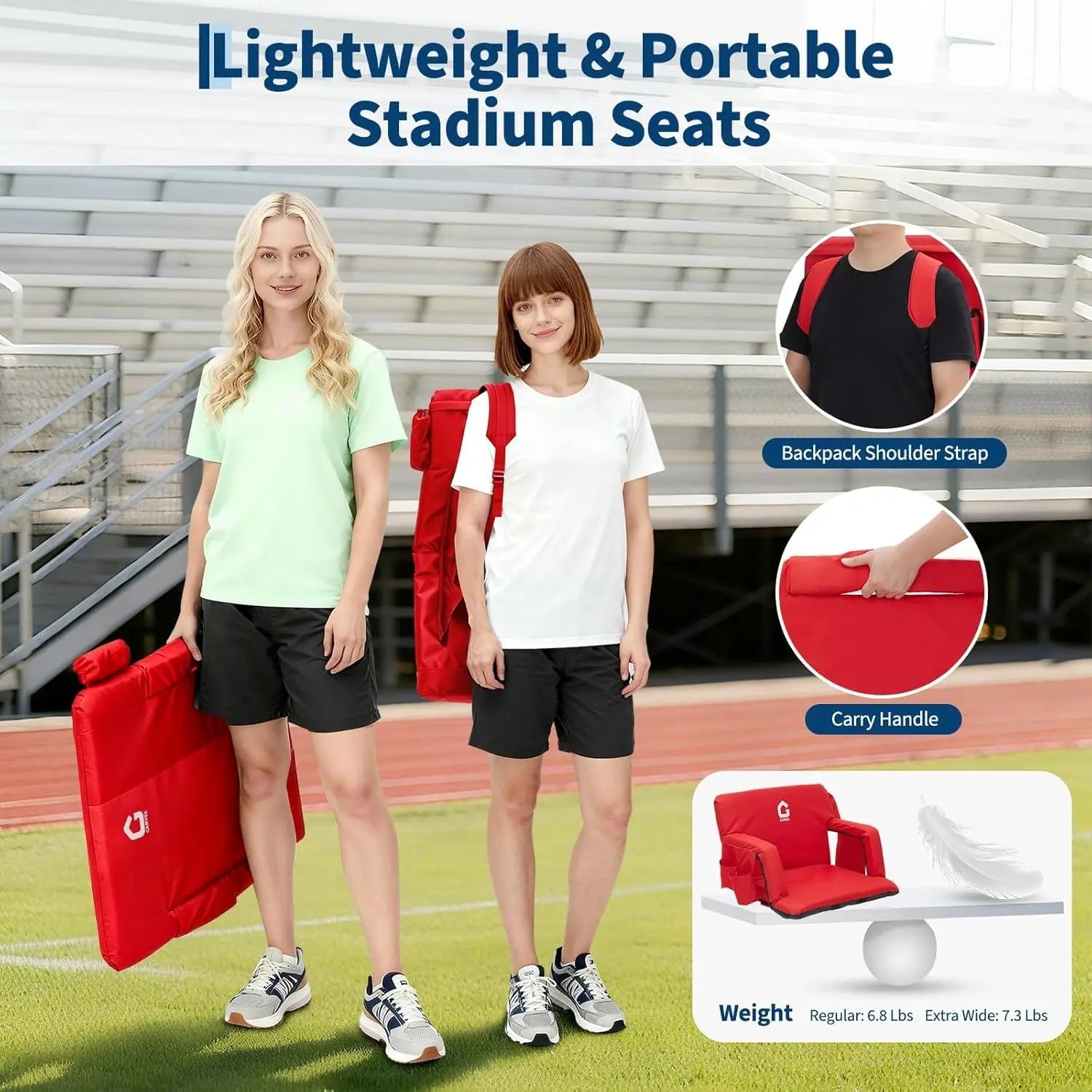 Portable Padded Stadium Seat Chair
