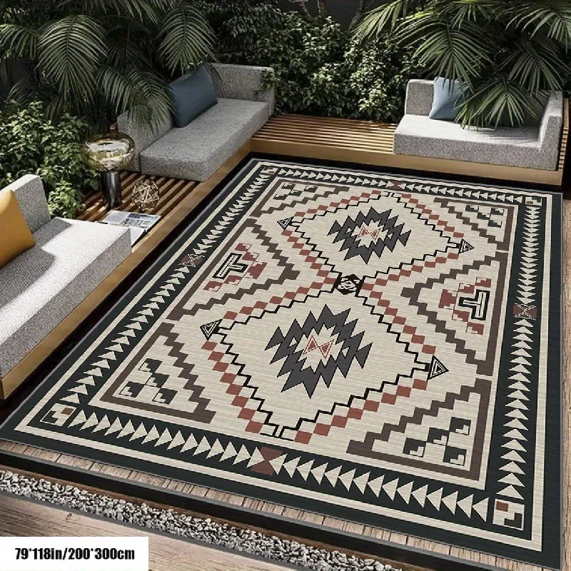 [Luxury RV Carpet] 1pc Luxury Portable Thin RV Camping Carpet | Outdoor Yard Garden Rug, Indoor Outdoor Entrance Non-slip