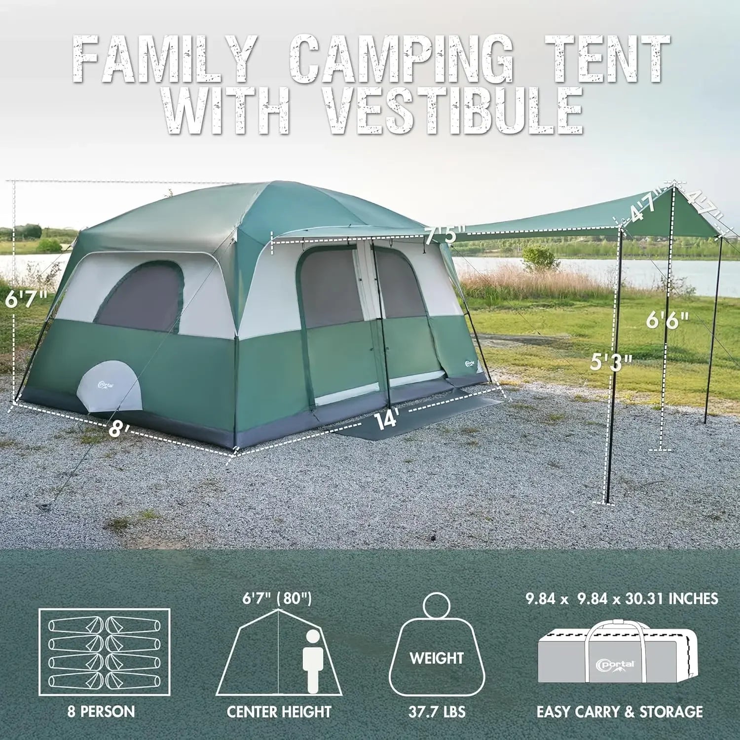 8 Person  Cabin Tent