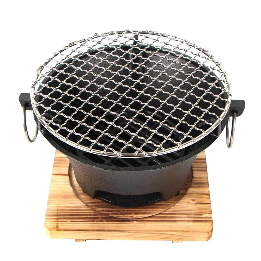 Tabletop Cast Iron Charcoal Barbecue Grill