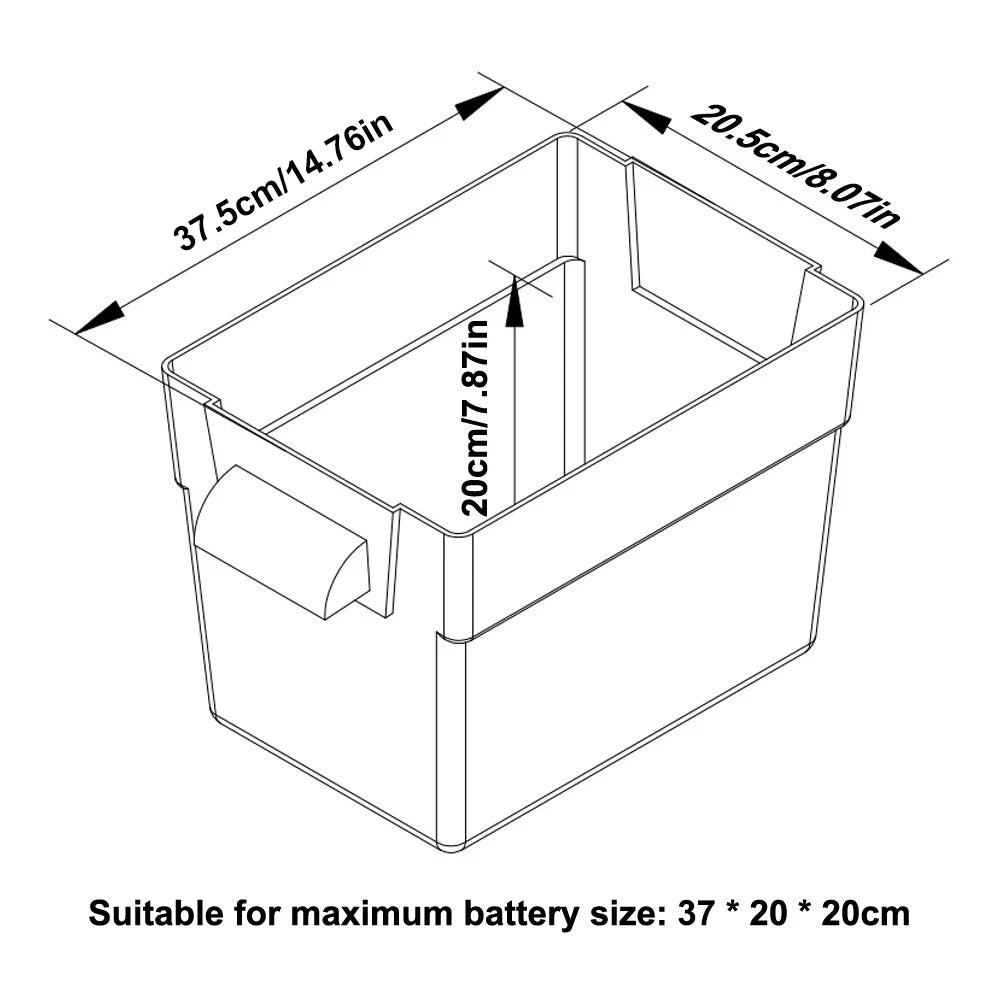 Car Battery Box Heavy Duty Box Heavy Duty Battery Box Automotive Replacement Battery Trays Box For Marine RV Accessories