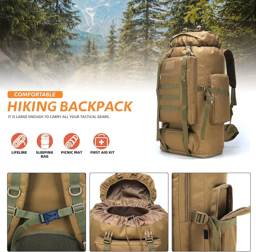 Hiking Camping  Waterproof Backpack with MOLLE System
