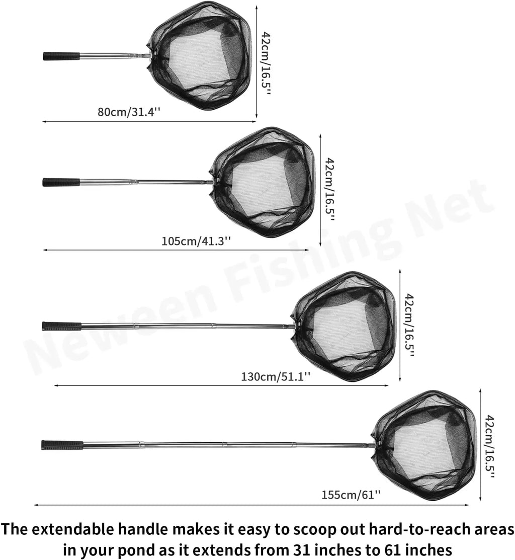 Fishing Net Foldable Collapsible Telescopic Landing Net