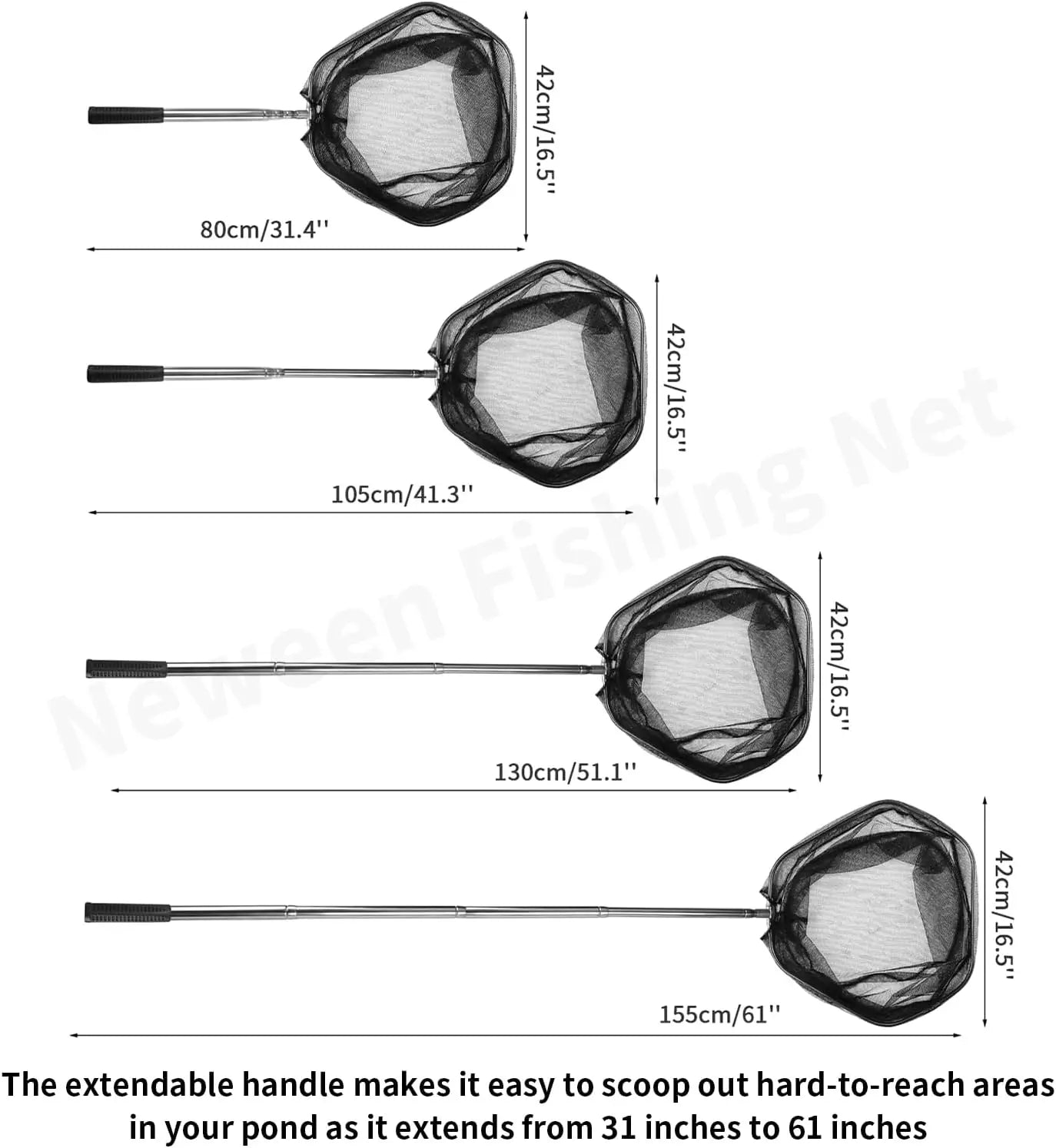 Fishing Net Foldable Collapsible Telescopic Landing Net