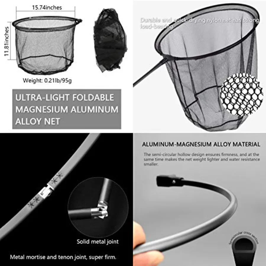 Fishing Net: Carbon Fiber Telescoping Handle