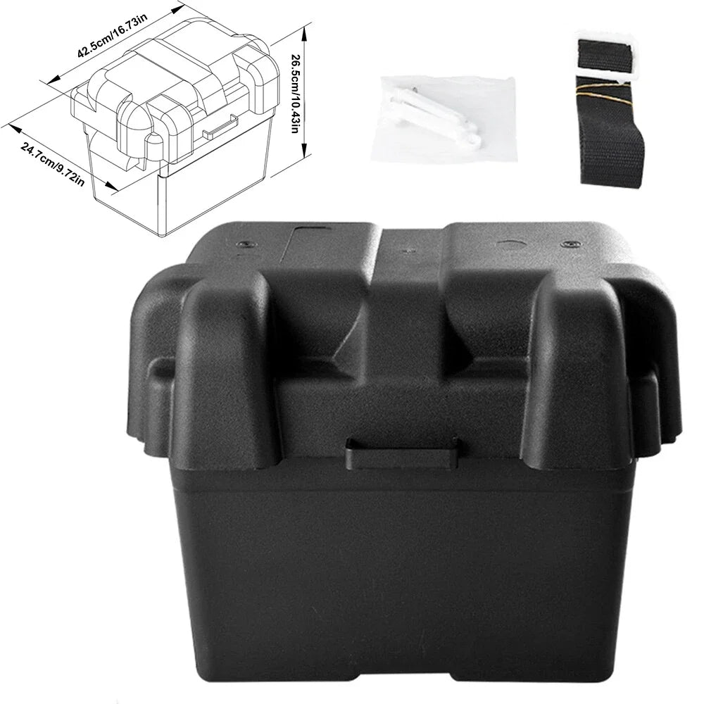 Car Battery Box Heavy Duty Box Heavy Duty Battery Box Automotive Replacement Battery Trays Box For Marine RV Accessories