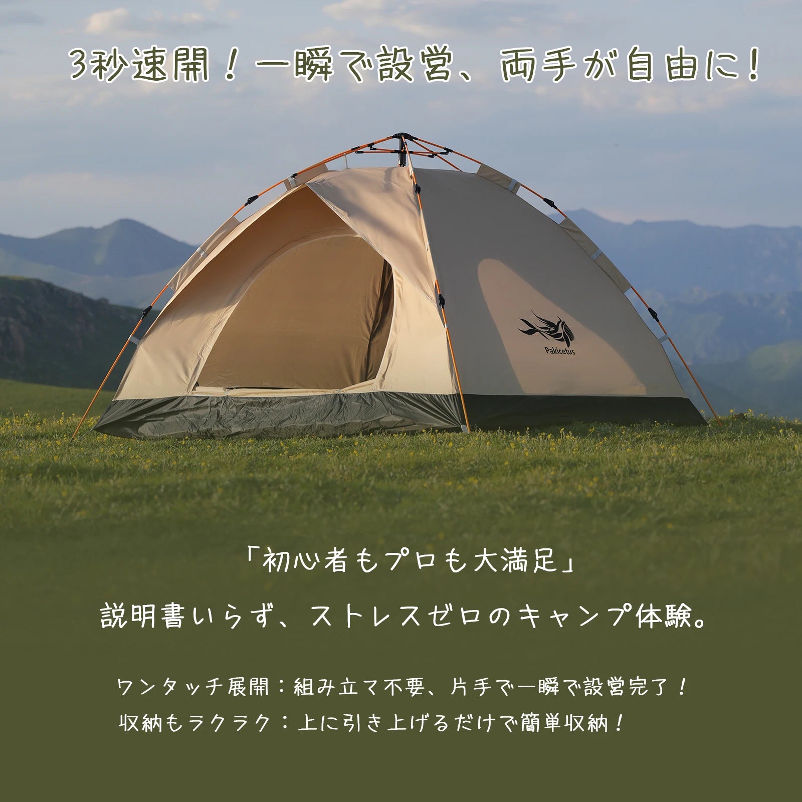 2-4 Person Camping Windproof Tent