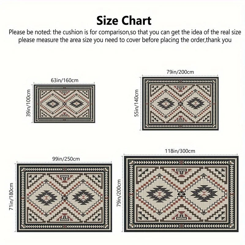 [Luxury RV Carpet] 1pc Luxury Portable Thin RV Camping Carpet | Outdoor Yard Garden Rug, Indoor Outdoor Entrance Non-slip