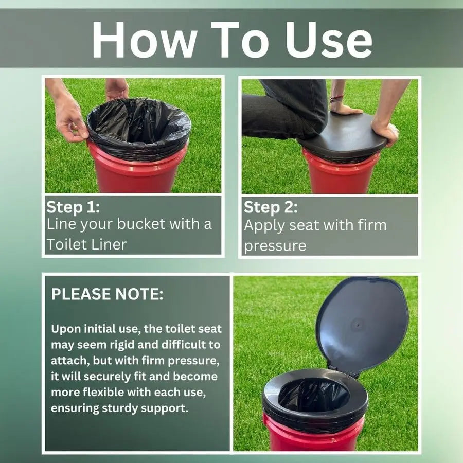 Pack Honey Bucket Style Toilet Seat