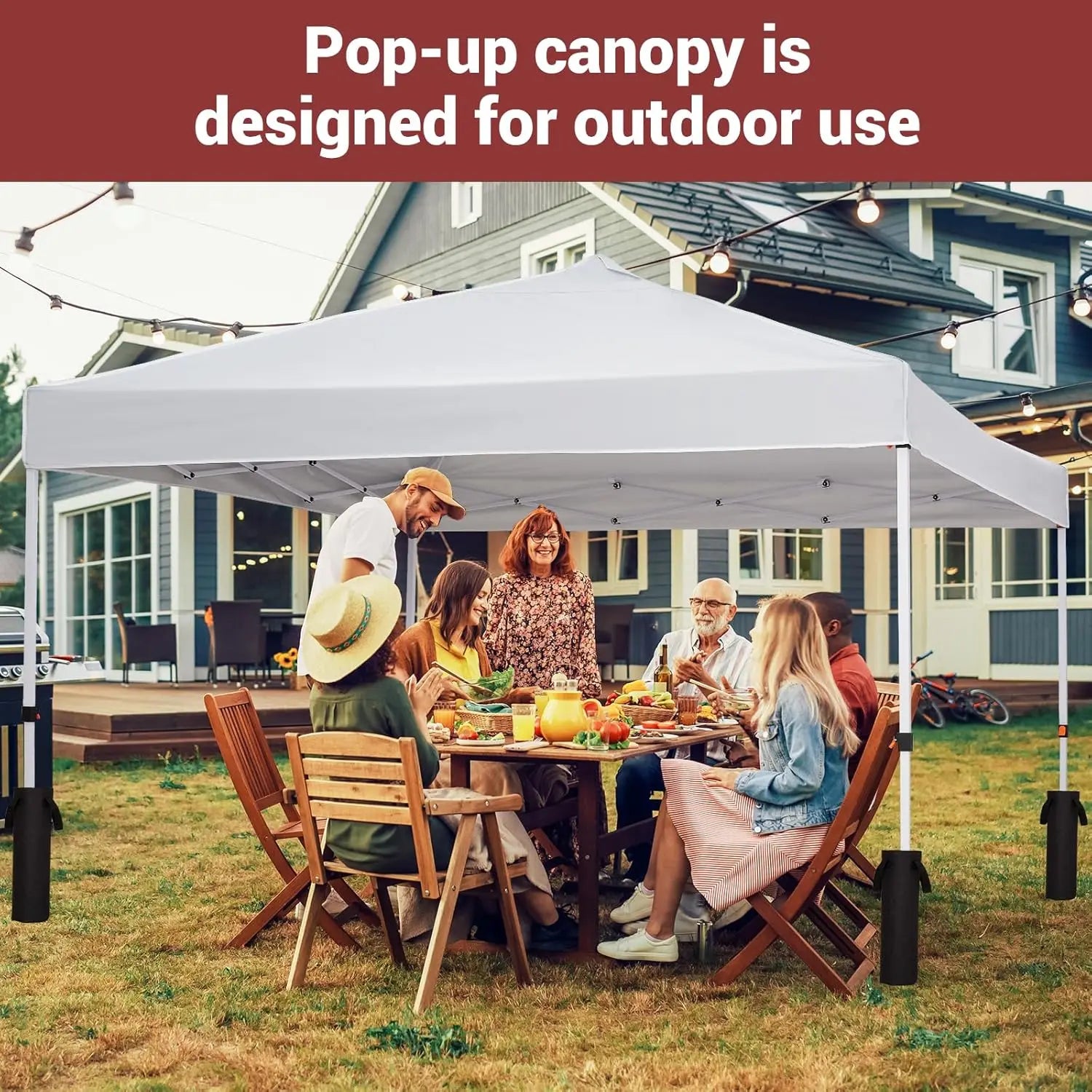 10x10 ft Pop-Up Canopy Tent with Mesh Walls – Waterproof & UV-Block Shade Shelter, Mosquito-Proof for Large Camping, Picnic