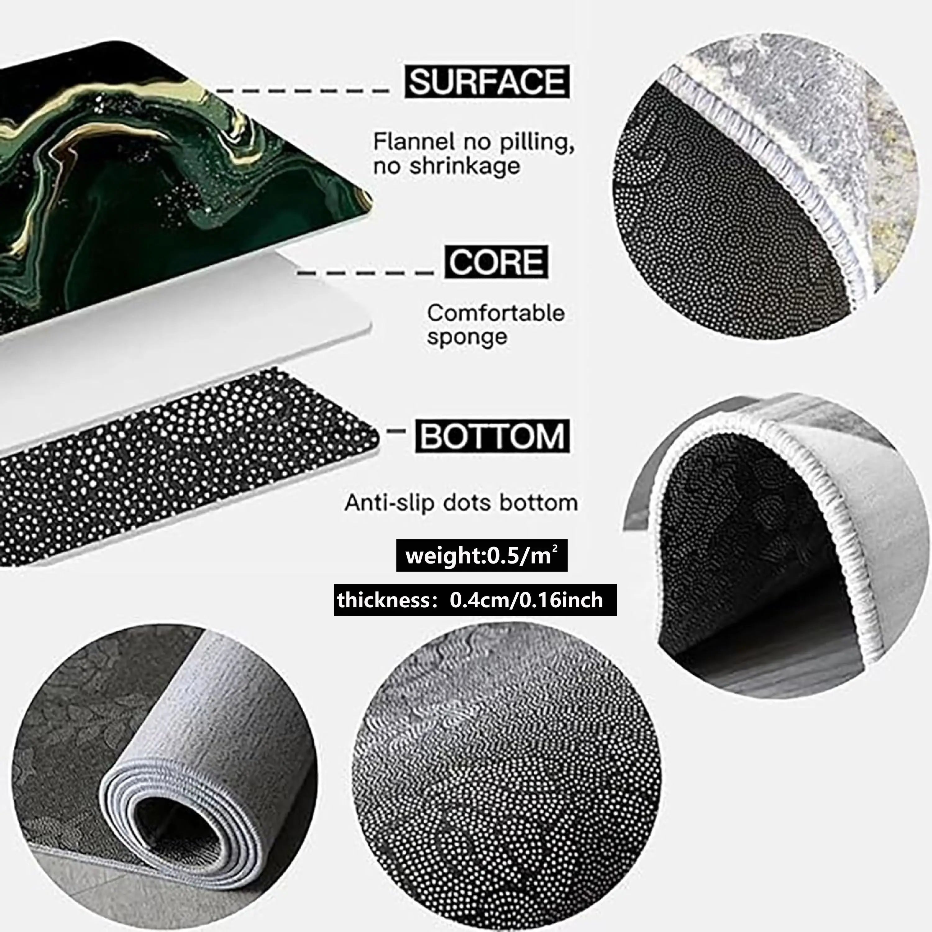 VIKAMA Summer Outdoor Camping Picnic Blanket RV Picnic Beach, Swimming Pool, Balcony Grey Checkered Carpet Home Decoration