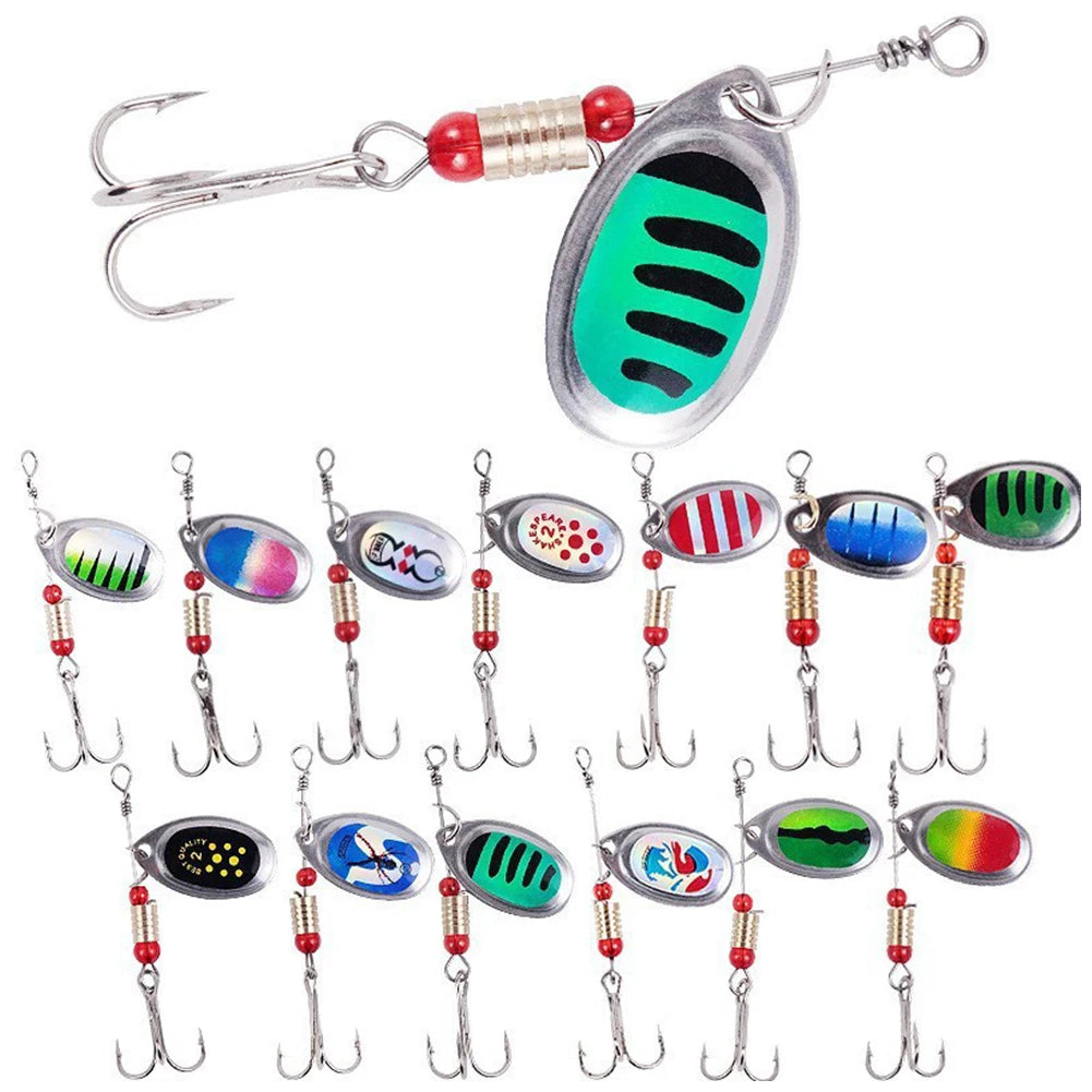 30pcs Metal Spoon Spinner Fishing Lure