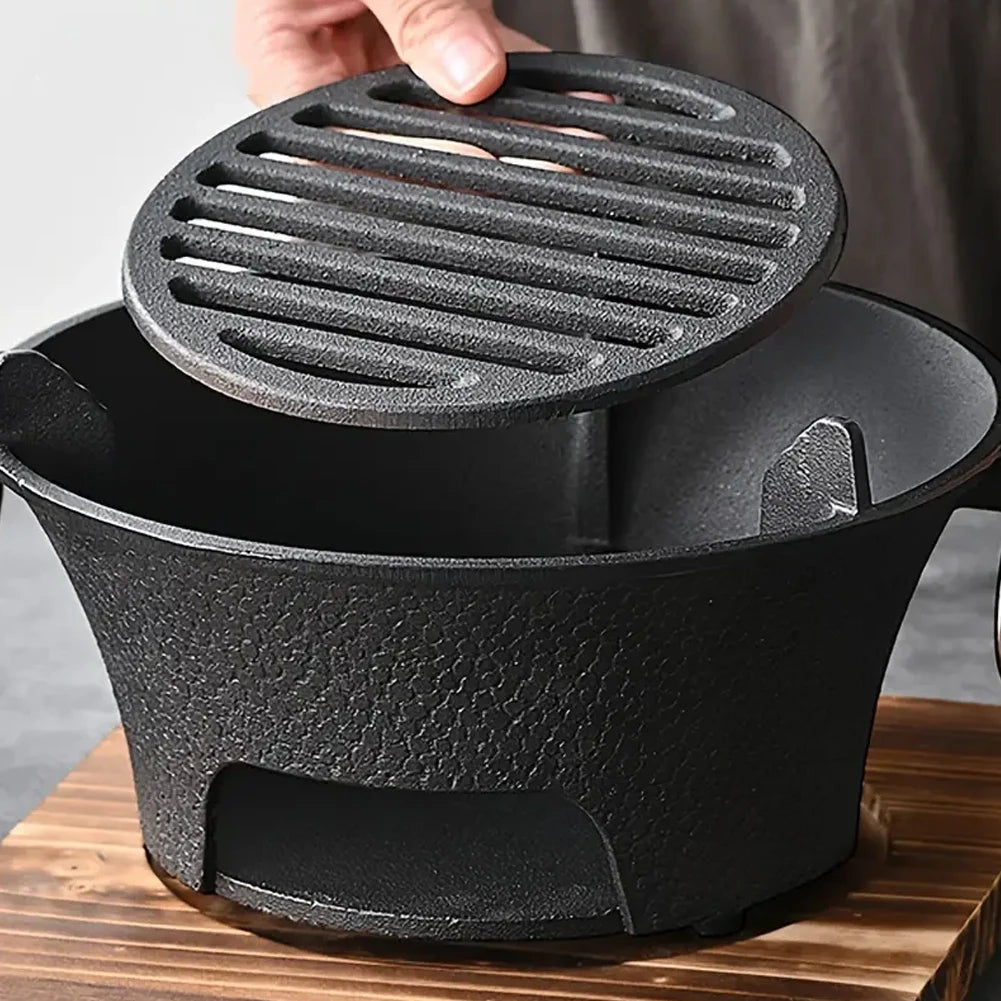 Tabletop Cast Iron Charcoal Barbecue Grill